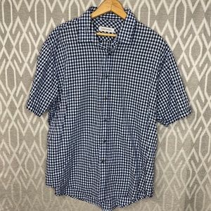 James Cambell Button Down Short Sleeve Collared Shirt Gingham Size: XL